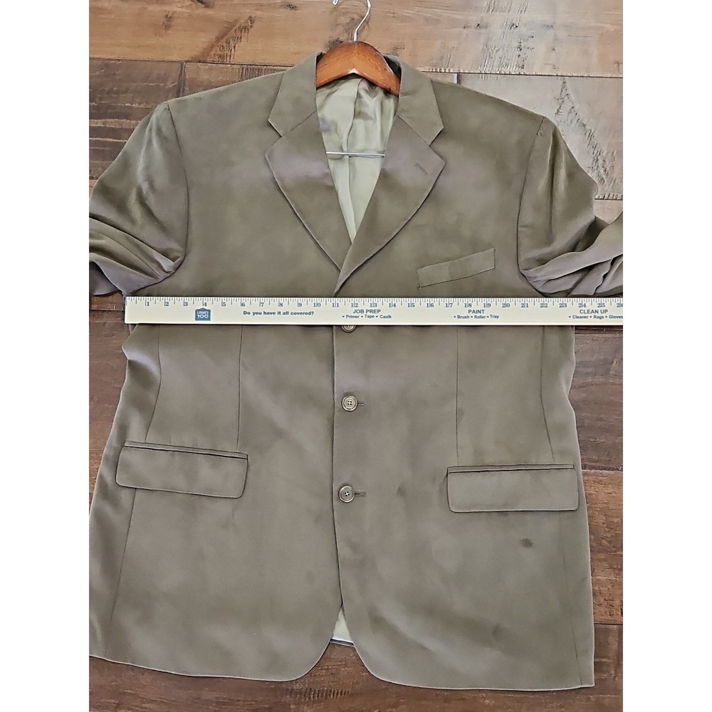 VINTAGE CHAPS Ralph Lauren Men's Blazer Jacket 46R Microfiber Suede - Picture 6 of 14